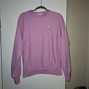 Champion crew sweatshirt pink, Small